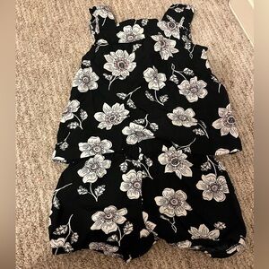 Two piece black and white toddler set